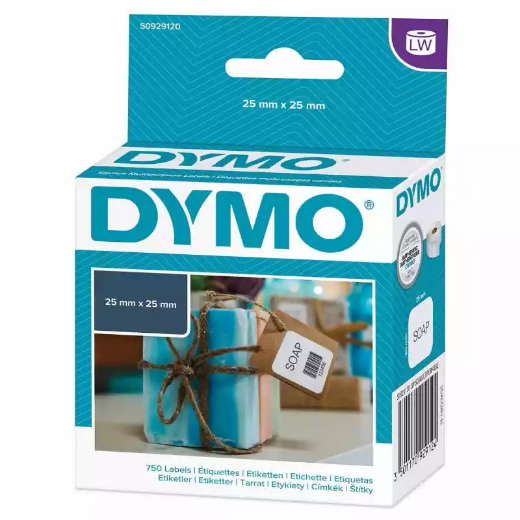 Picture of DYMO 30332 LW MULTI-PURPOSE LABELS 25 X 25MM WHITE ROLL 750