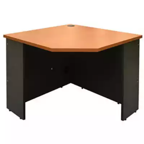 Picture of OXLEY CORNER WORKSTATION UNIT 900 X 900 X 600MM BEECH/IRONSTONE