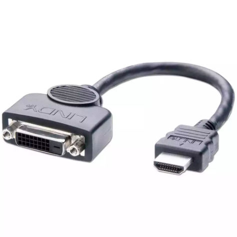 Picture of LINDY 41227 ADAPTER CABLE DVI-D FEMALE TO HDMI MALE 200MM BLACK