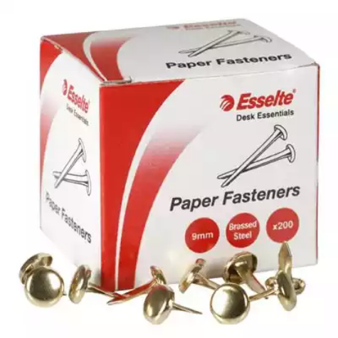 Picture of ESSELTE PAPER FASTENER 9MM BRASS BOX 200