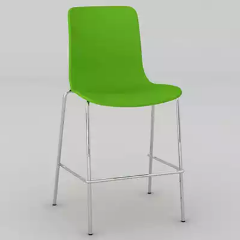 Picture of DAL ACTI CHAIR 4-LEG LOW BARSTOOL CHROME FRAME GREEN SHELL