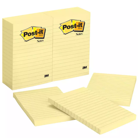 Picture of POST-IT 660 LINED NOTES 101 X 152MM YELLOW