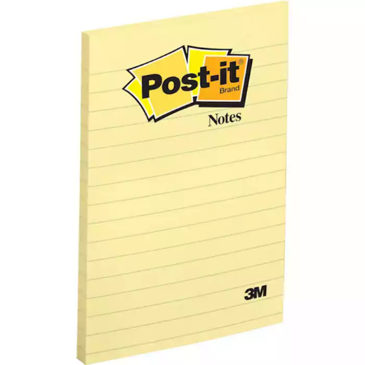 Picture of POST-IT 660 LINED NOTES 101 X 152MM YELLOW