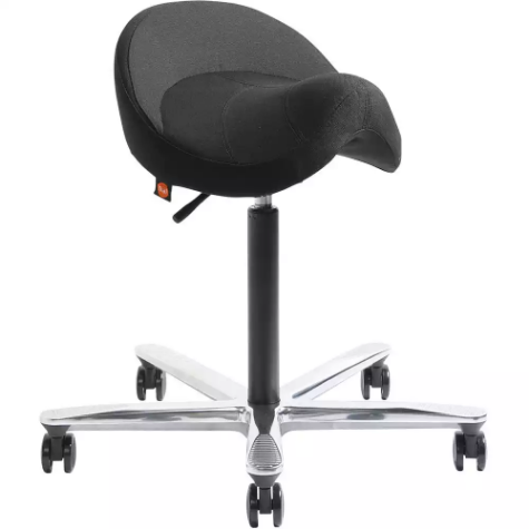 Picture of NORJ 4D MULTIDIRECTIONAL SEAT POLISHED 5 FIN CHROME BASE BLACK