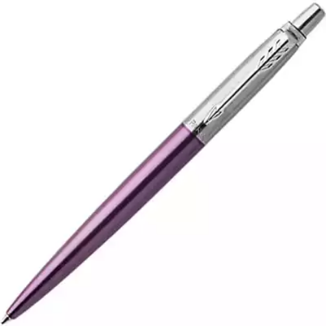 Picture of PARKER JOTTER BALLPOINT PEN MEDIUM BLUE INK VICTORIA VIOLET CHROME