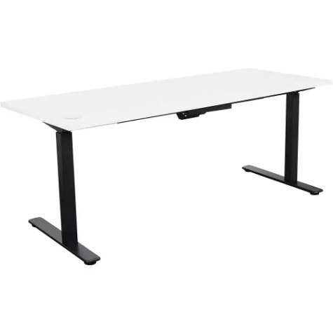 Picture of SUMMIT ELECTRIC SIT TO STAND STRAIGHT DESK 1800 X 750MM WHITE/BLACK