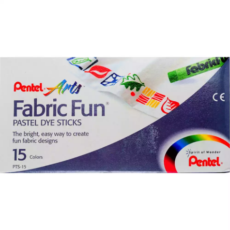 Picture of PENTEL PTS ARTS FABRIC FUN PASTEL DYE STICKS ASSORTED PACK 15