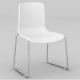 Picture of DAL ACTI CHAIR SLED BASE CHROME FRAME WHITE SHELL