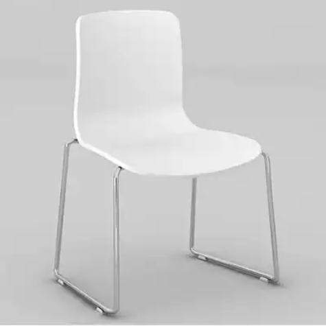 Picture of DAL ACTI CHAIR SLED BASE CHROME FRAME WHITE SHELL