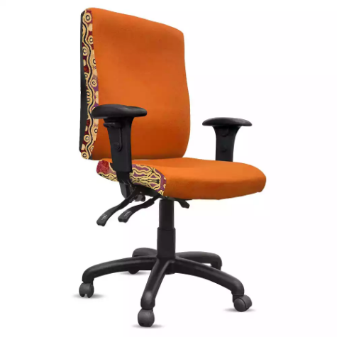 Picture of ORANGE DUST SPECTRUM KATHERINE OFFICE CHAIR WITH ARMS HIGH BACK 510 X 450 X 990MM GOLDEN ORANGE