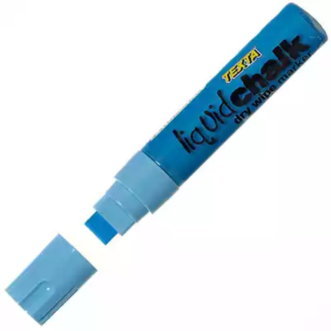 Picture of TEXTA JUMBO LIQUID CHALK MARKER WET WIPE CHISEL 15MM BLUE