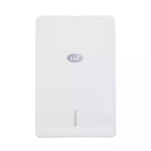 Picture of LIVI COMPACT INTERLEAVE TOWEL DISPENSER 235 X 95 X 355MM WHITE