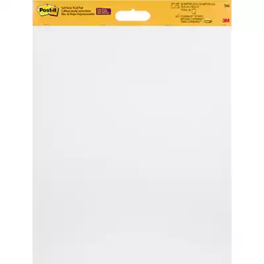 Picture of POST-IT 566 SUPER STICKY WALL HANGING PAD 508 X 584MM WHITE PACK 2