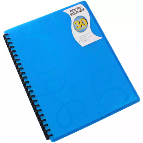 Picture of BEAUTONE JEWEL DISPLAY BOOKS REFILLABLE 30 POCKET A4 BLUE