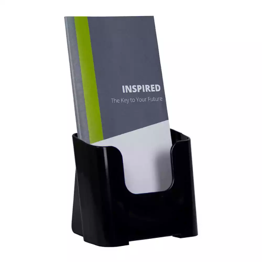 Picture of DEFLECTO BROCHURE HOLDER RECYCLED 1-TIER DL BLACK