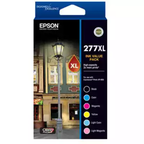 Picture of EPSON 277XL INK CARTRIDGE HIGH YIELD VALUE PACK BLACK/CYAN/MAGENTA/YELLOW/LGT CYAN/LGT MAGENTA