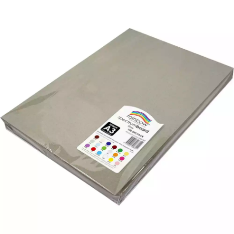 Picture of RAINBOW SPECTRUM BOARD 220GSM A3 GREY PACK 100