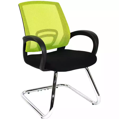 Picture of SYLEX TRICE VISITOR CHAIR CANTILEVER BASE MEDIUM BACK ARMS MESH LIME WITH BLACK SEAT