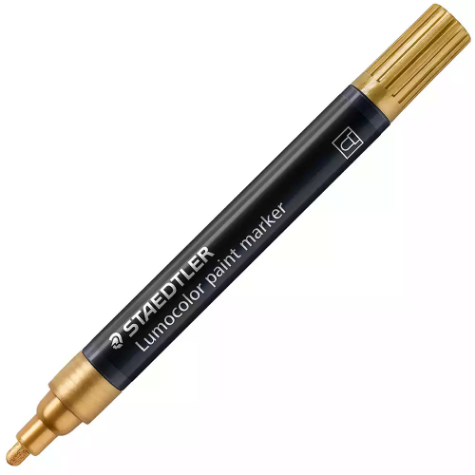 Picture of STAEDTLER 349 LUMOCOLOR PAINT MARKER BULLET 2.4MM GOLD