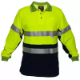 Picture of PORTWEST MP513 HI-VIS POLO SHIRT MICRO MESH WITH TAPE LONG SLEEVE TAPE 2-TONE YELLOW NAVY LARGE