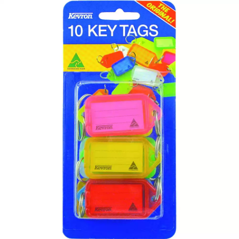 Picture of KEVRON ID38 KEYTAGS FLURO ASSORTED PACK 10