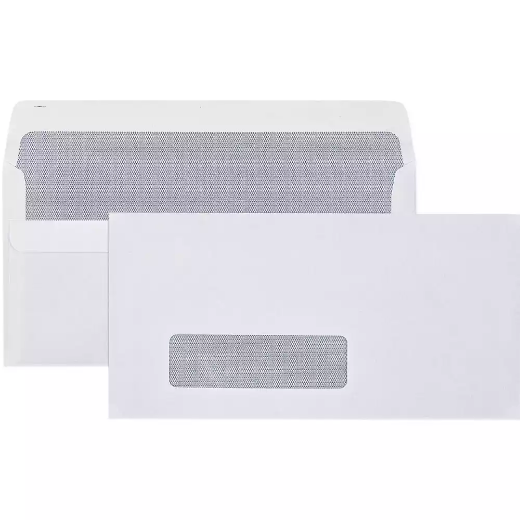 Picture of CUMBERLAND DL ENVELOPES SECRETIVE WALLET WINDOWFACE SELF SEAL 80GSM 110 X 220MM WHITE BOX 500