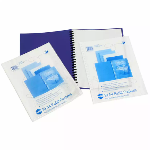 Picture of MARBIG DISPLAY BOOK REFILL A4 CLEAR PACK 10