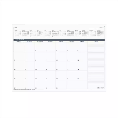 Picture of DEBDEN TABLE TOP PLANNER 3902.CRF REFILL PAD MONTH TO VIEW 370 X 530MM