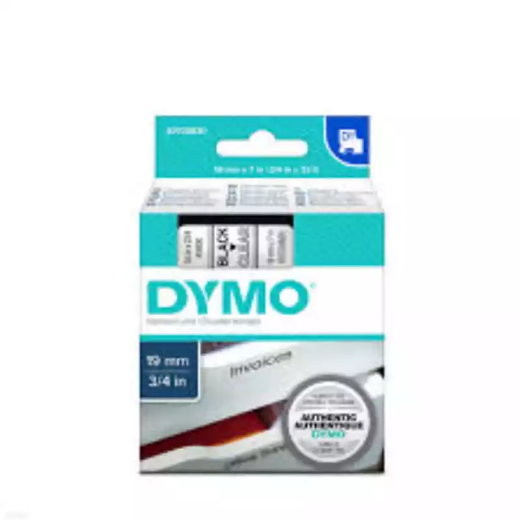 Picture of DYMO 45800 D1 LABELLING TAPE 19MM X 7M BLACK ON CLEAR