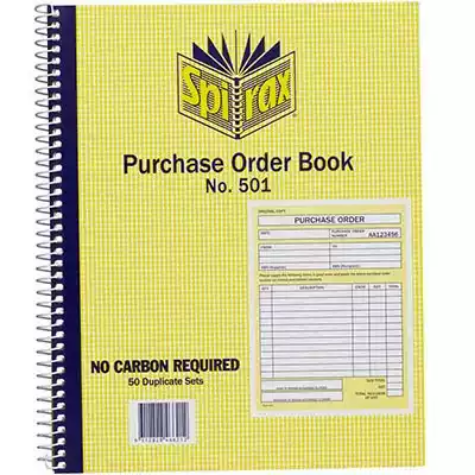 Picture of SPIRAX 501 PURCHASE ORDER BOOK QUARTO 250 X 200MM