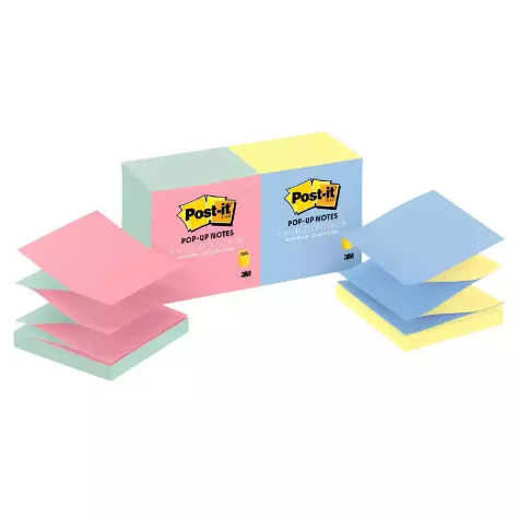 Picture of POST-IT R330-U-ALT POP UP NOTES 76 X 76MM ALTERNATING PASTEL COLOURS PACK 12