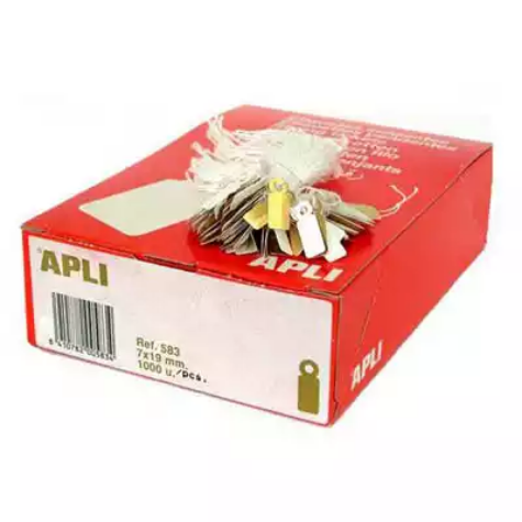 Picture of APLI STRUNG TICKETS 7 X 19MM WHITE BOX 1000