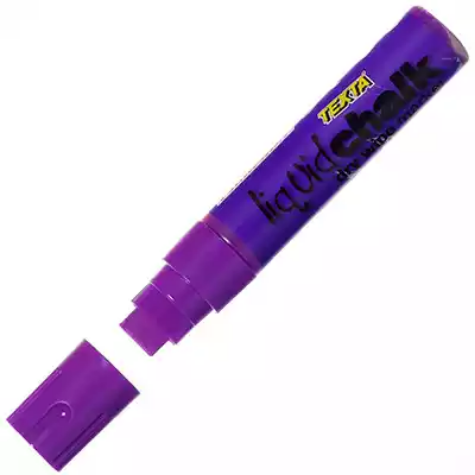 Picture of TEXTA JUMBO LIQUID CHALK MARKER WET WIPE CHISEL 15MM PURPLE