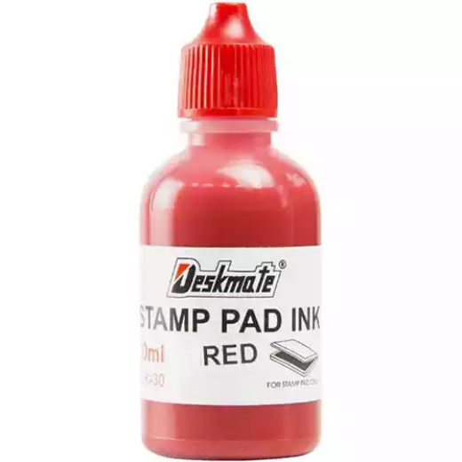 Picture of DESKMATE STAMP PAD INK REFILL 30ML RED