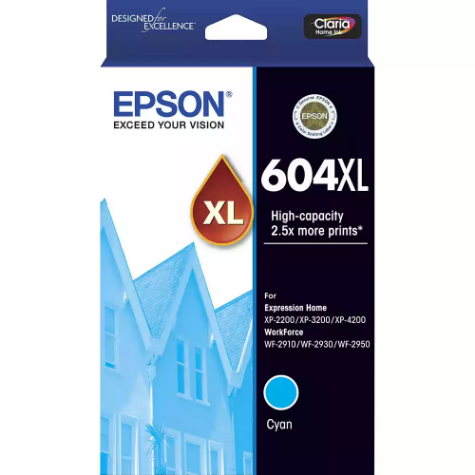 Picture of EPSON 604XL INK CARTRIDGE HIGH YIELD CYAN