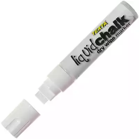 Picture of TEXTA LIQUID CHALK MARKER JUMBO DRY WIPE CHISEL 15.0MM WHITE