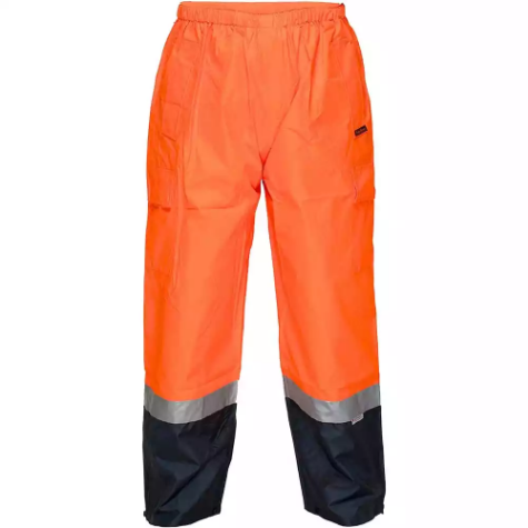 Picture of PRIME MOVER MP200 HI-VIS WET WEATHER CARGO PANT REFLECTIVE TAPE ORANGE NAVY 2XL TO 3XL