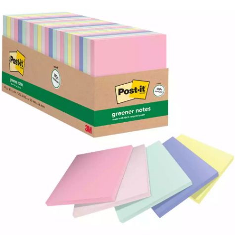 Picture of POST-IT 654-24RP-AP RECYCLED NOTES 76 X 76MM SWEET SPRINKLE CABINET PACK 24