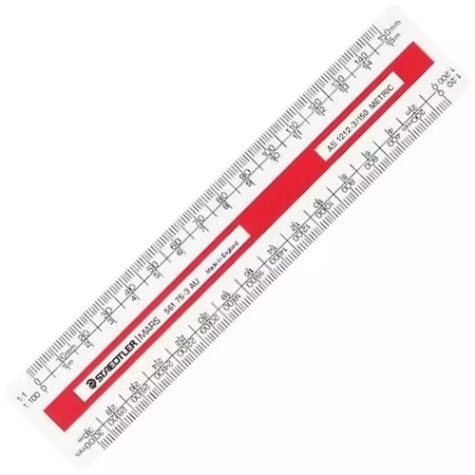 Picture of STAEDTLER 561 75-3 MARS OVAL SCALE RULER 150MM WHITE