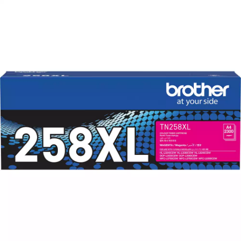 Picture of BROTHER TN258XLM TONER CARTRIDGE HIGH YIELD MAGENTA