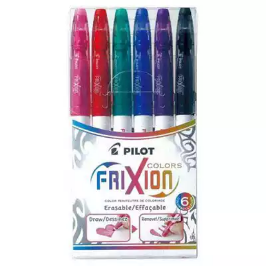 Picture of PILOT FRIXION ERASABLE MARKER 2.5MM ASSORTED WALLET 6