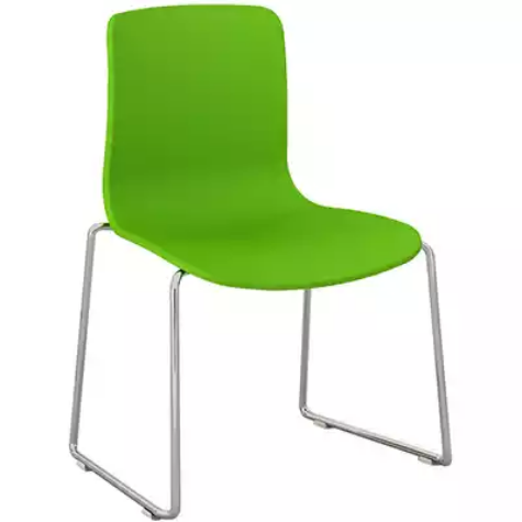 Picture of DAL ACTI CHAIR SLED BASE CHROME FRAME GREEN SHELL