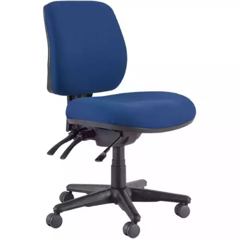 Picture of BURO ROMA TASK CHAIR MEDIUM BACK 3-LEVER SEAT SLIDE JETT FABRIC DARK BLUE