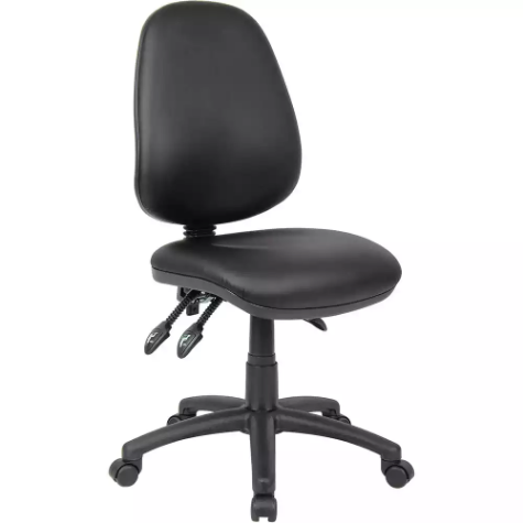 Picture of YS DESIGN 08 TYPIST CHAIR HIGH BACK PU BLACK