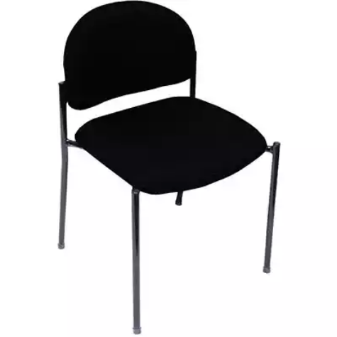 Picture of RAPIDLINE VL100 STACKING VISITORS CHAIR 4-LEG BLACK FRAME BLACK