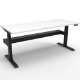 Picture of RAPIDLINE BOOST PLUS HEIGHT ADJUSTABLE SINGLE SIDED WORKSTATION WITH CABLE TRAY 1500 X 750MM NATURAL WHITE TOP / BLACK FRAME