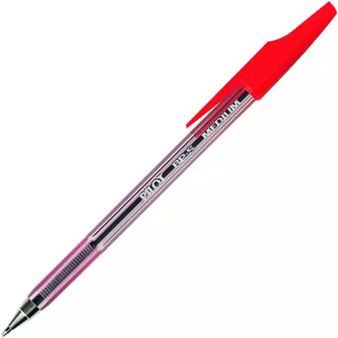 Picture of PILOT BP-S STICK TYPE BALLPOINT PEN MEDIUM RED