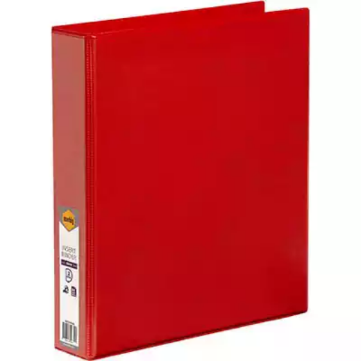 Picture of MARBIG CLEARVIEW INSERT RING BINDER 2D 38MM A4 RED