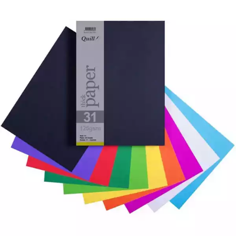 Picture of QUILL COLOURED A4 COPY PAPER 125GSM ASSORTED PACK 250