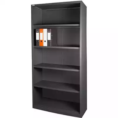 Picture of STEELCO OPEN BOOKCASE 4 SHELF 2000 X 900 X 400MM GRAPHITE RIPPLE